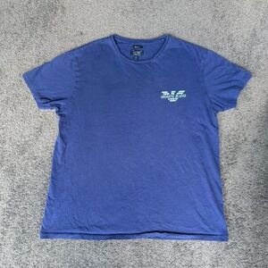 Armani Jeans Mens XL Blue Short Sleeve Eagle Logo Graphic T-Shirt Regular Fit
